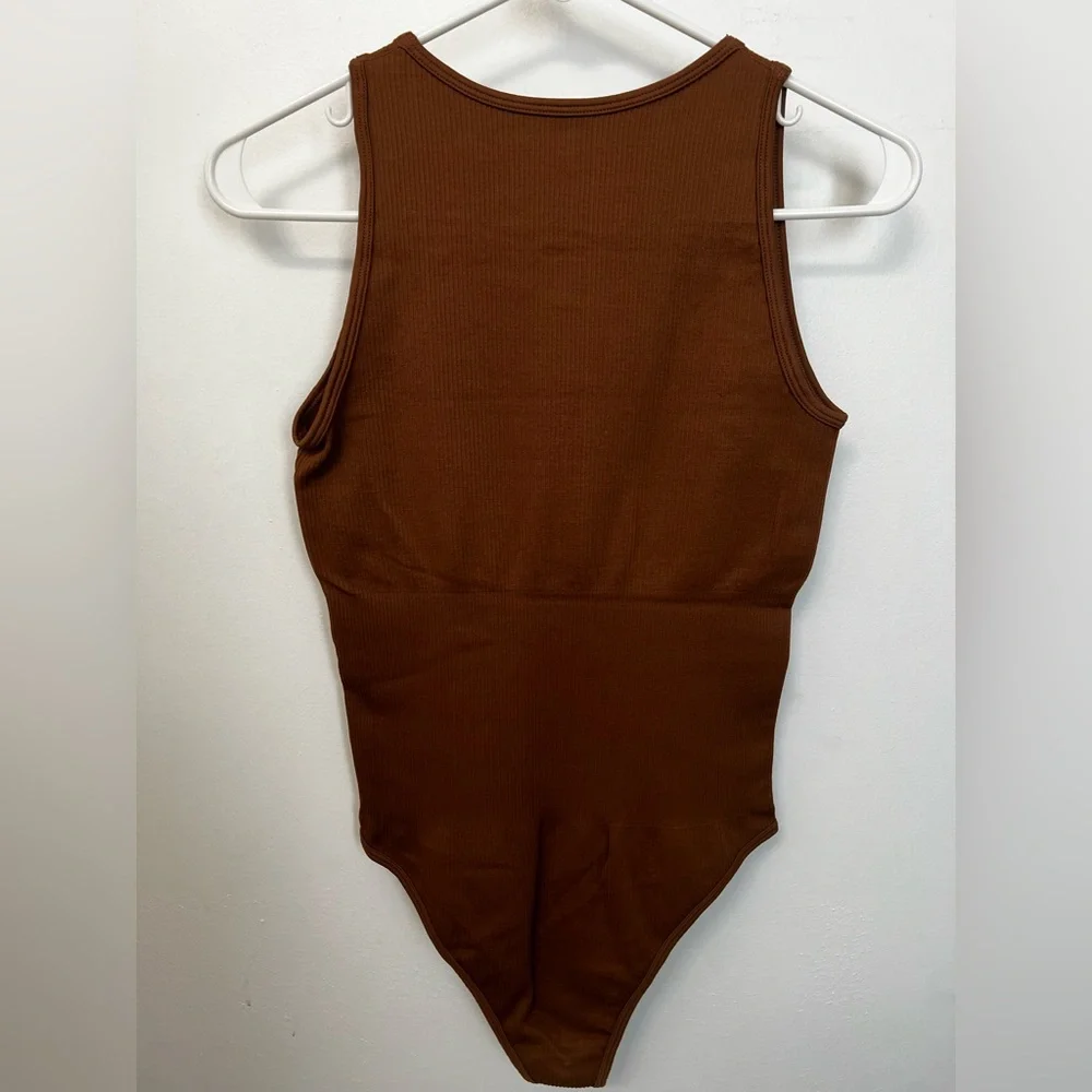 OQQ Tummy Control Ribbed Bodysuit